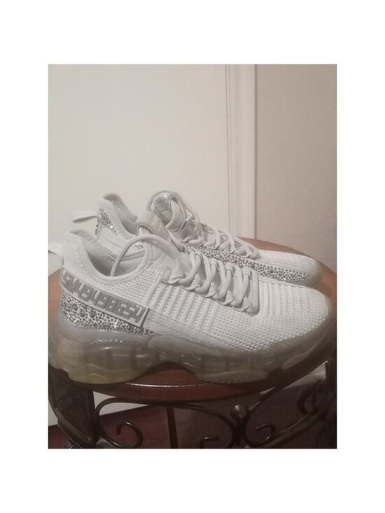 Steve Madden Shoes - Steve Madden Womens Maxima-R White Bling Rhinestones Concert Sneaker Shoe Sz 8.5